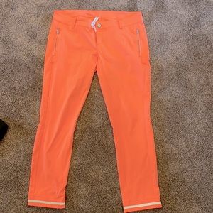 Lululemon size 12 athletic pants with zipper and button and back pockets